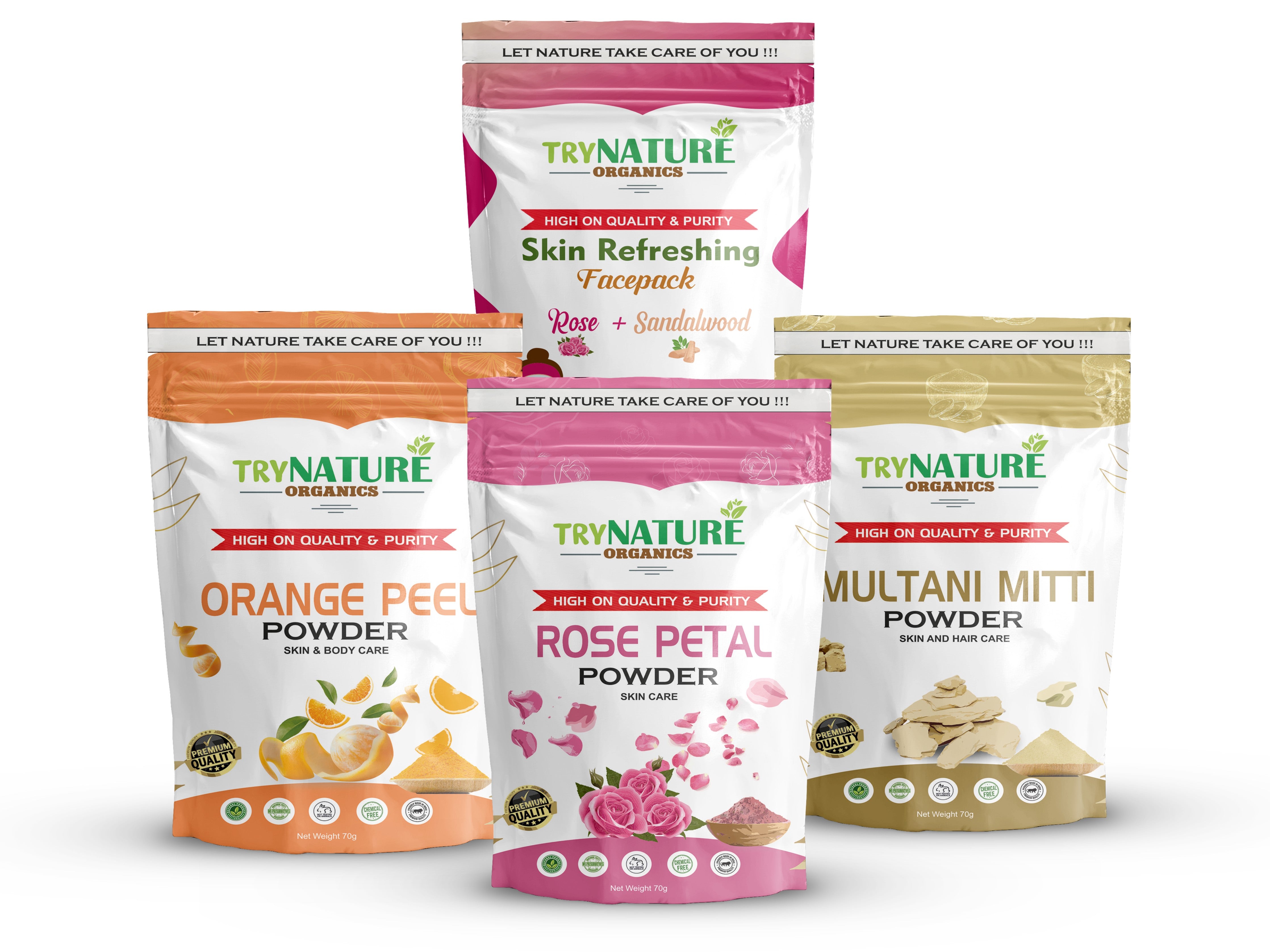 TRY NATURE Hydrating Face Pack | Orange Peel, Rose & Multani for Fresh & Radiant Skin [Listing# 29]